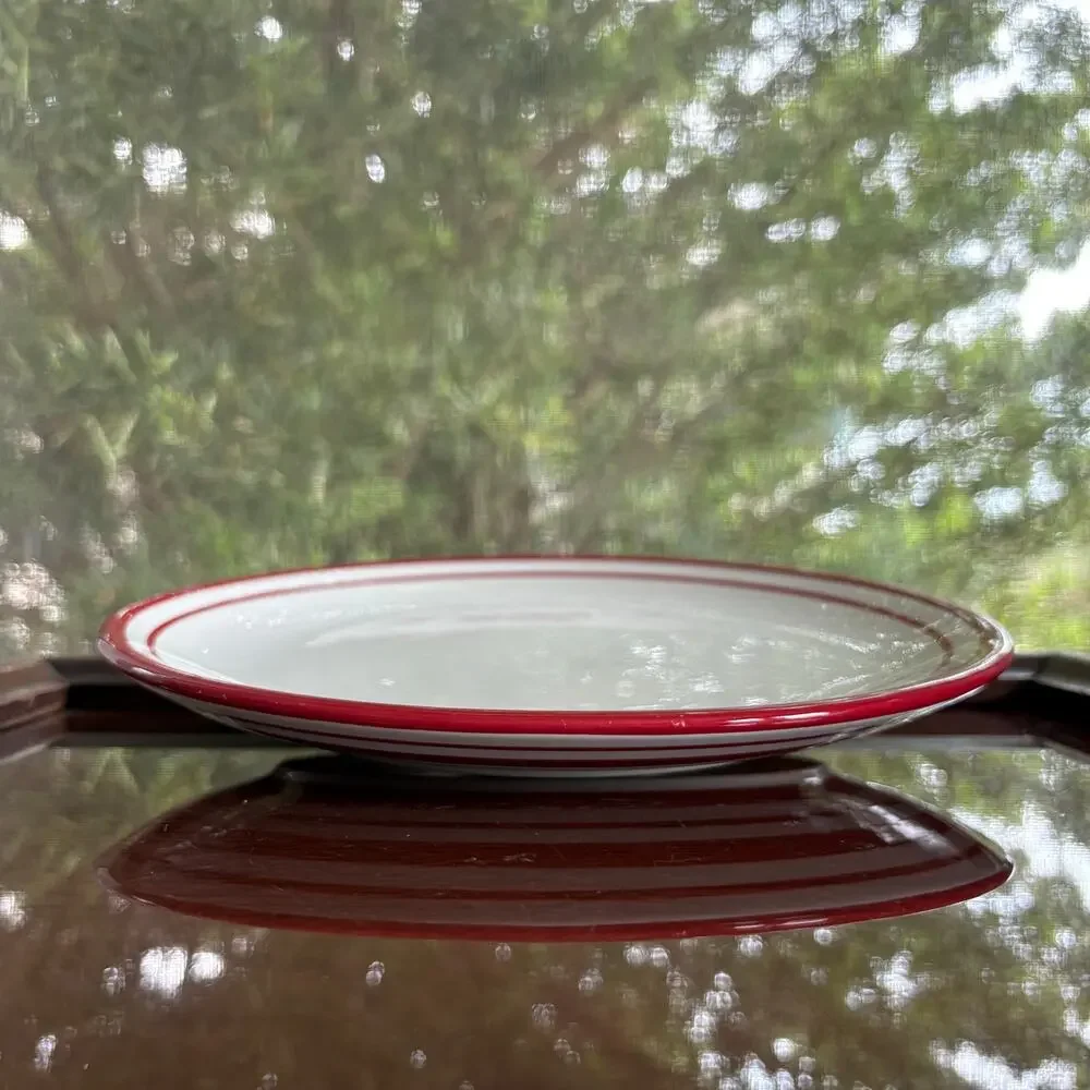 Dansk Maraschino Red Stripe 10.5 Dinner Plate
